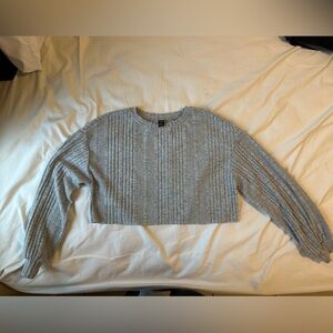 SHEIN Gray Ribbed Sweater
